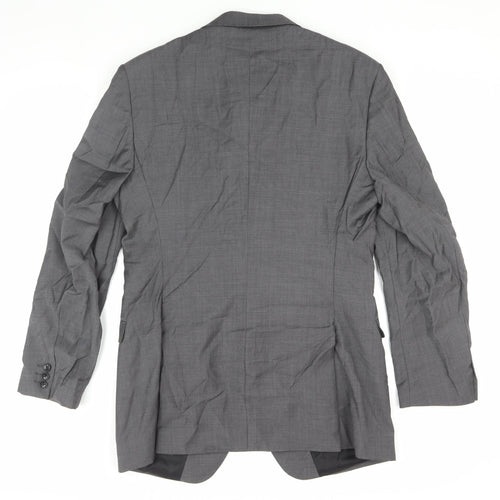 Blazer Men's Grey Wool Blazer - Size 42L, Business Formal Attire
