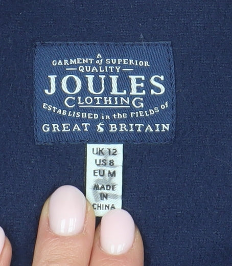 Joules Women's Blue Fleece Zip Jacket Size 12