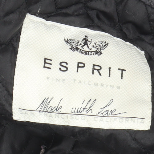 Esprit Men's Grey Military Jacket Wool Coat 38R