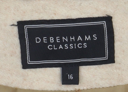 Debenhams Classics Women's Beige Coat Size 16