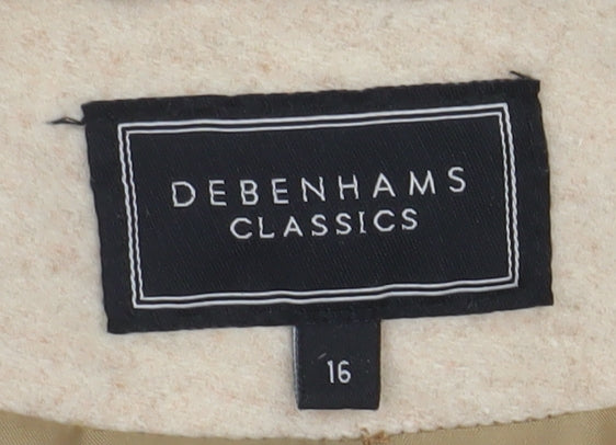Debenhams Classics Women's Beige Coat Size 16