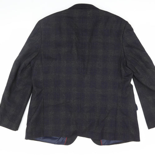 Marks and Spencer Men's Navy Check Blazer, 48R Formal