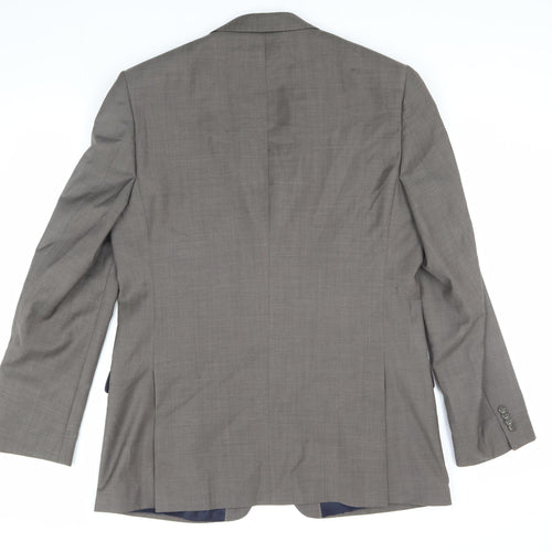 Daniel Hechter Men's Grey Suit Jacket 42 Long