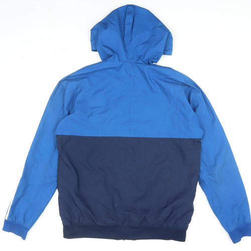 Adidas Men's Blue Windbreaker Jacket Size M