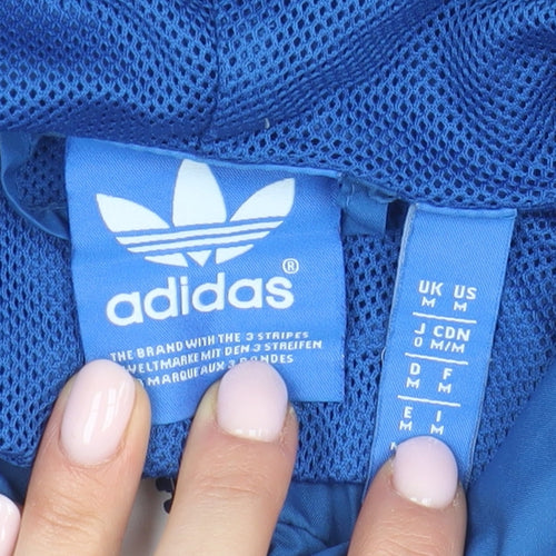 Adidas Men's Blue Windbreaker Jacket Size M