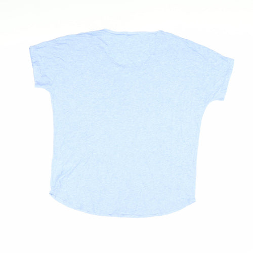 The White Company Women's Blue Basic T-Shirt, Size L