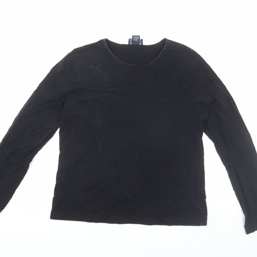 Lands' End Women's Black Long Sleeve T-Shirt Size S