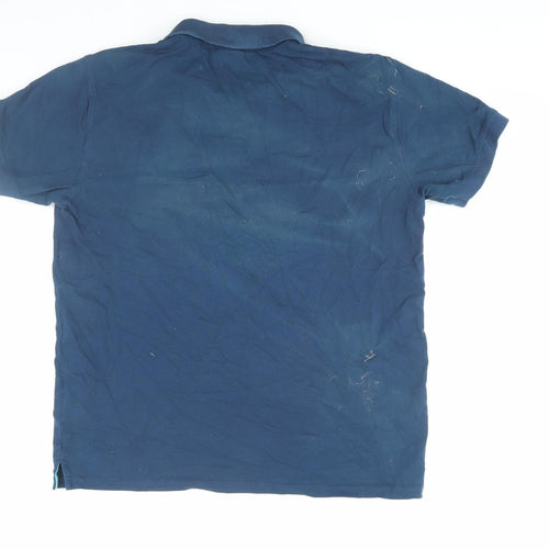 GANT Men's Blue XL Regular Cotton Polo Shirt
