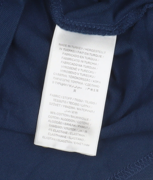 GANT Men's Blue XL Regular Cotton Polo Shirt