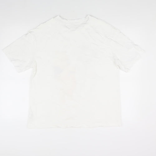 Disney Women's White Cotton T-Shirt Size 8