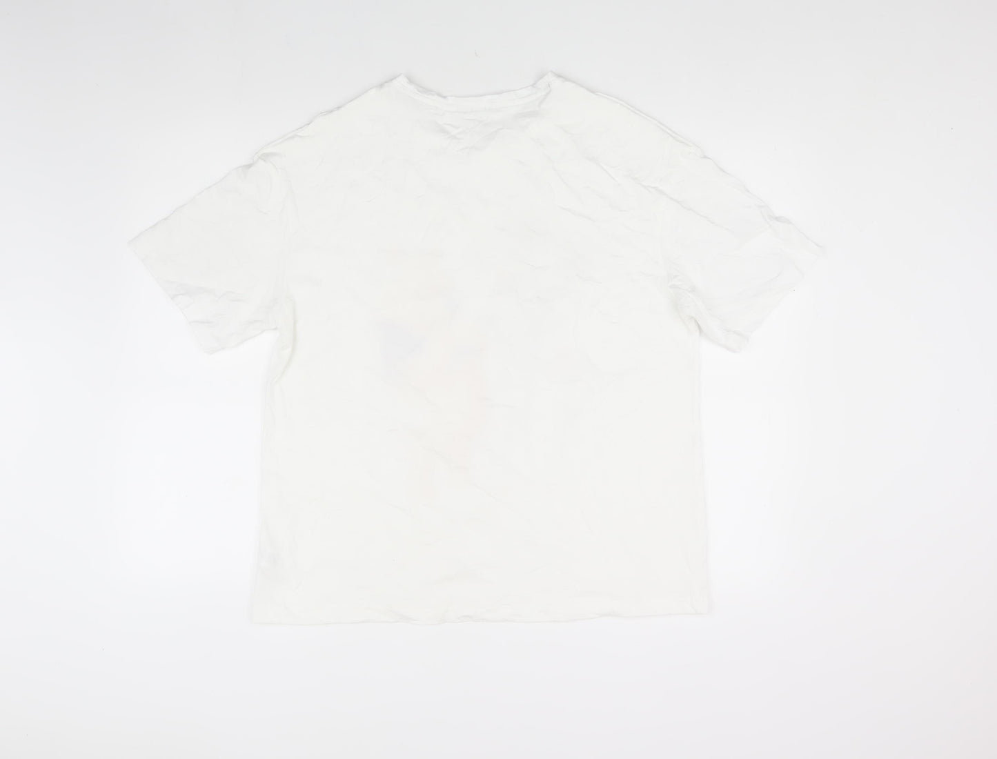 Disney Women's White Cotton T-Shirt Size 8