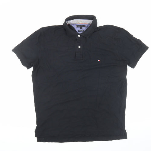 Tommy Hilfiger Men's Black Polo Shirt XL