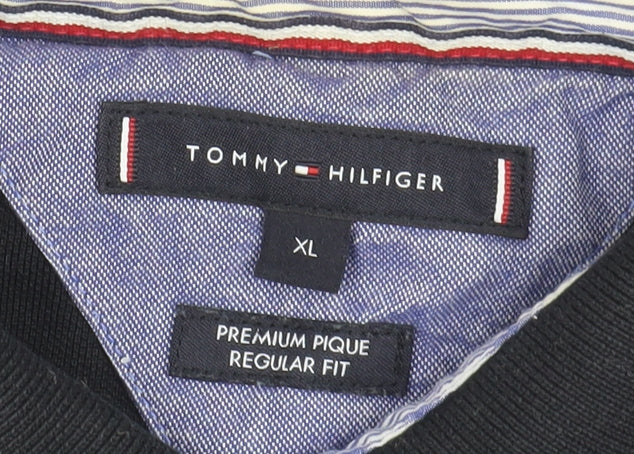 Tommy Hilfiger Men's Black Polo Shirt XL