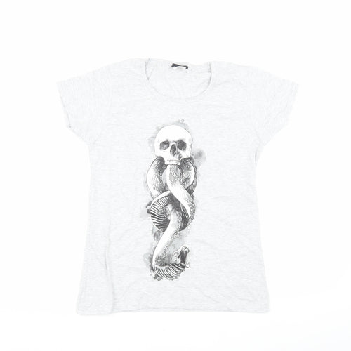 Harry Potter Grey Graphic T-Shirt, Unisex Size S