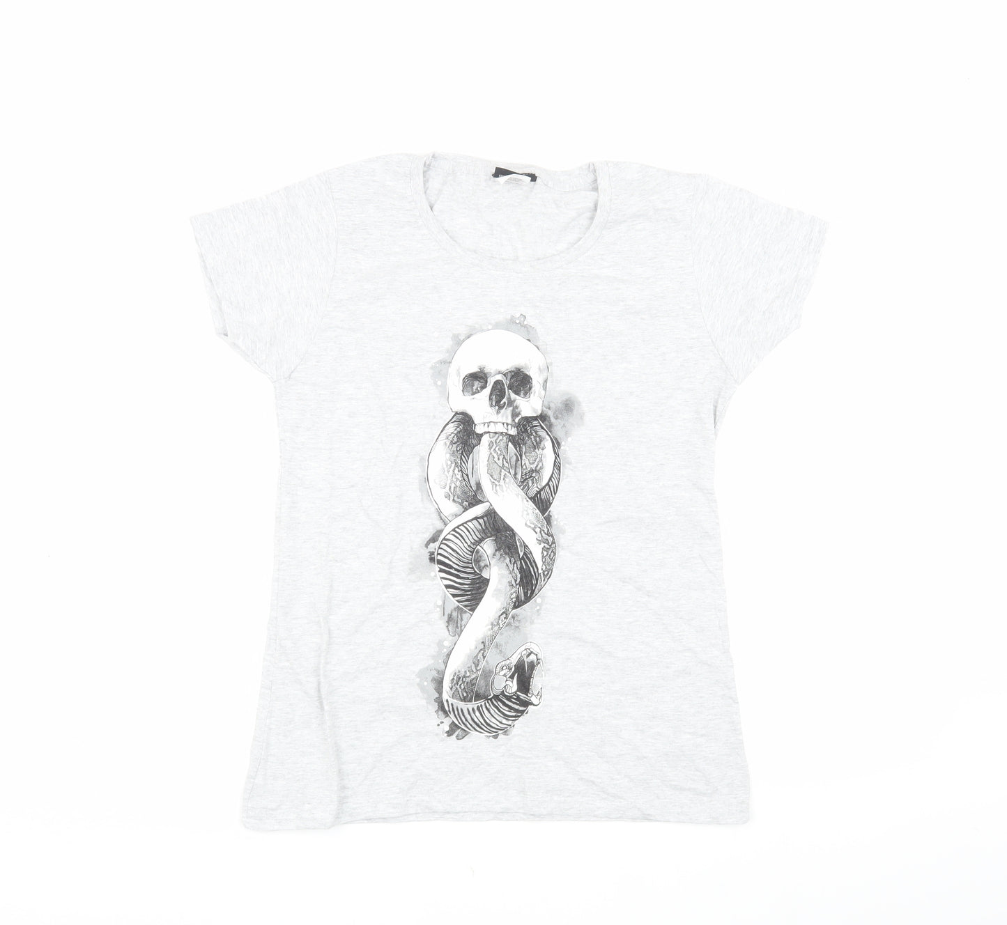 Harry Potter Grey Graphic T-Shirt, Unisex Size S