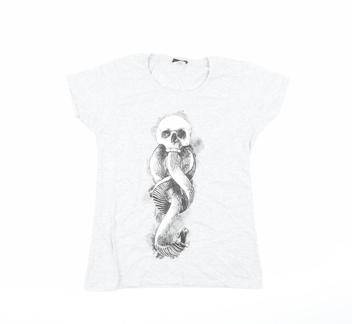 Harry Potter Grey Graphic T-Shirt, Unisex Size S