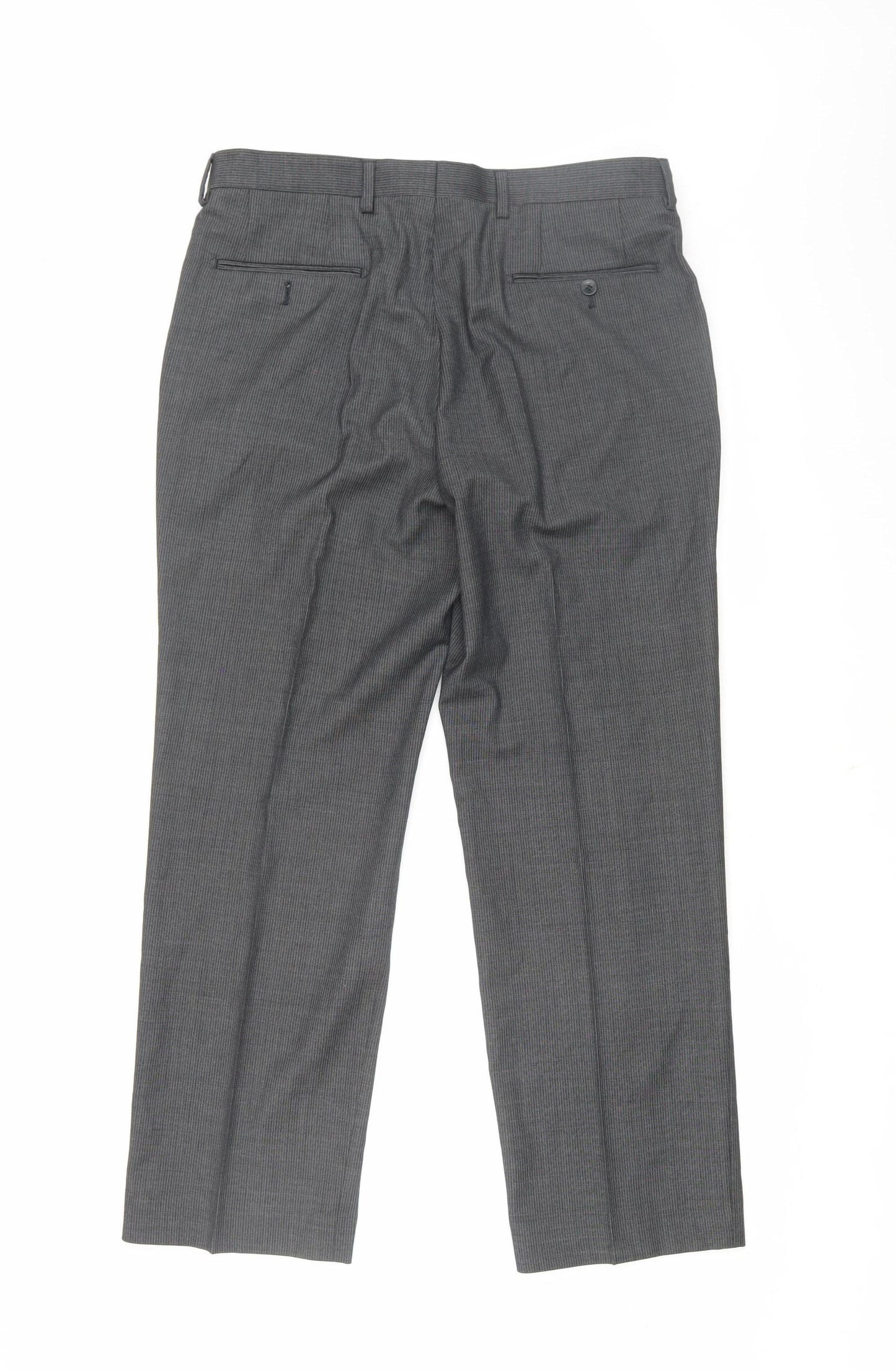 Marks and Spencer Grey Wool Men's Dress Pants Size 34