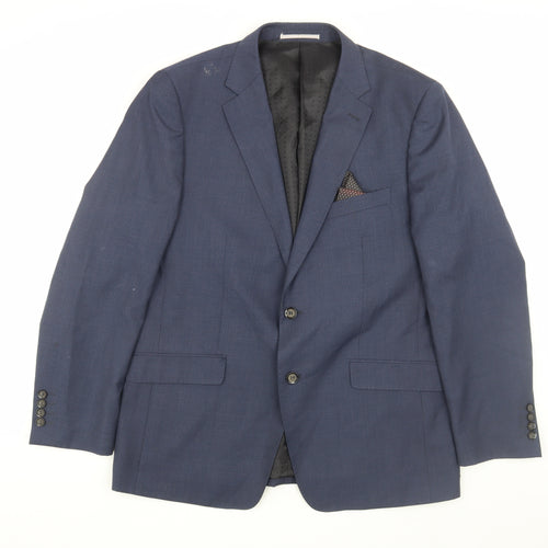 Skopes Men's Blue Wool Blazer, Size 42R, Regular Fit