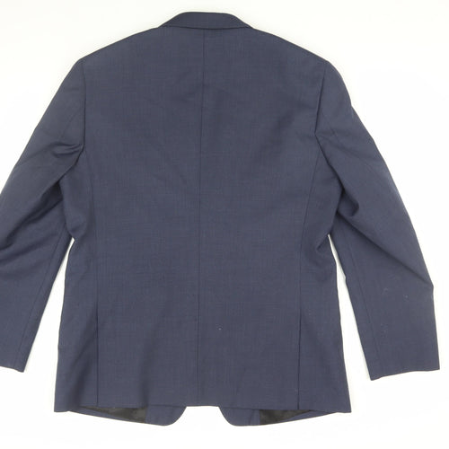 Skopes Men's Blue Wool Blazer, Size 42R, Regular Fit