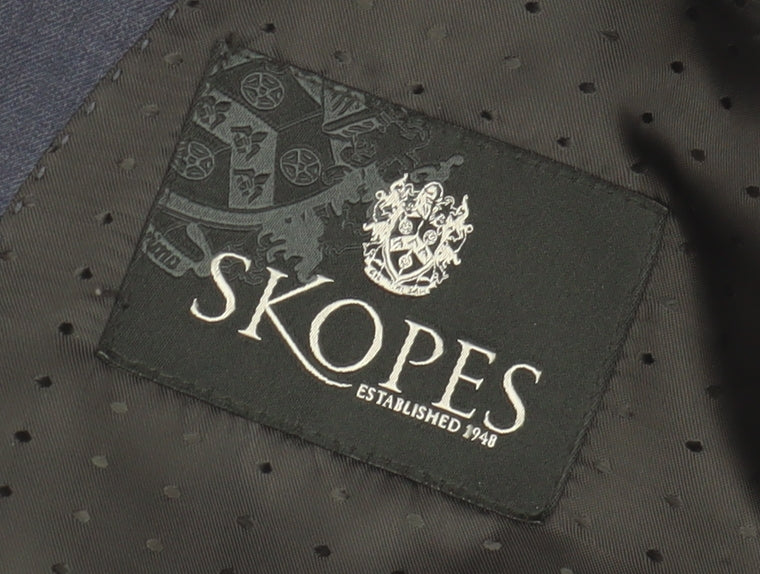 Skopes Men's Blue Wool Blazer, Size 42R, Regular Fit