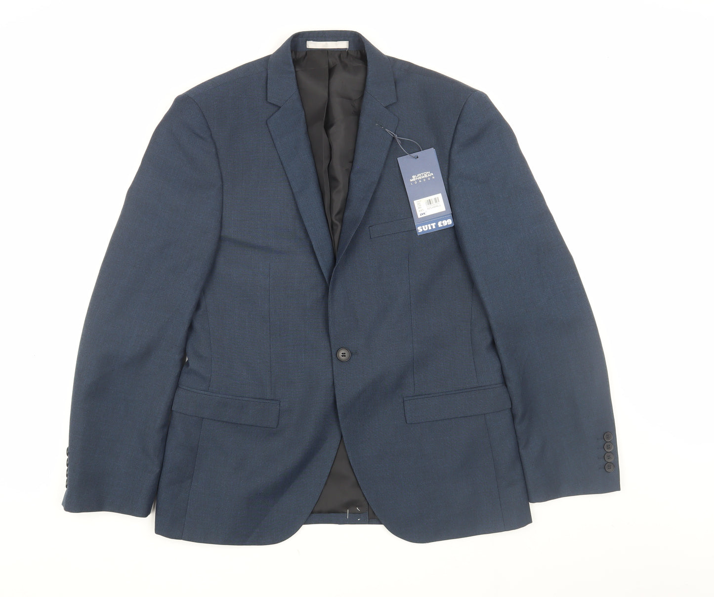 Burton Menswear Men's Blue Slim Fit Blazer 38S