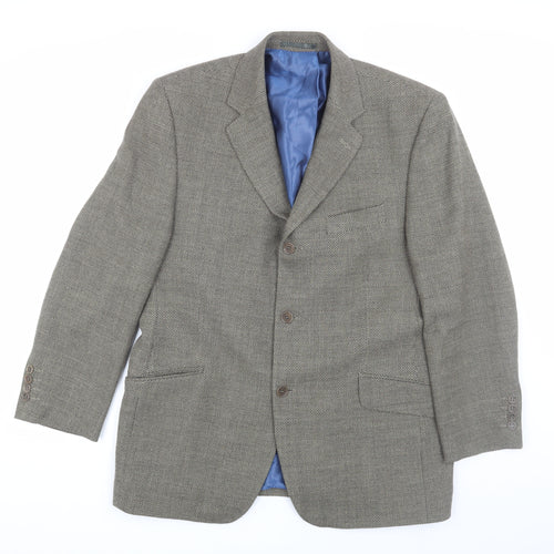 Daniel Hechter Couture Men's Grey Blazer, Size 42S, Formal Wool