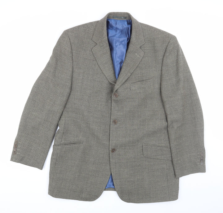 Daniel Hechter Couture Men's Grey Blazer, Size 42S, Formal Wool