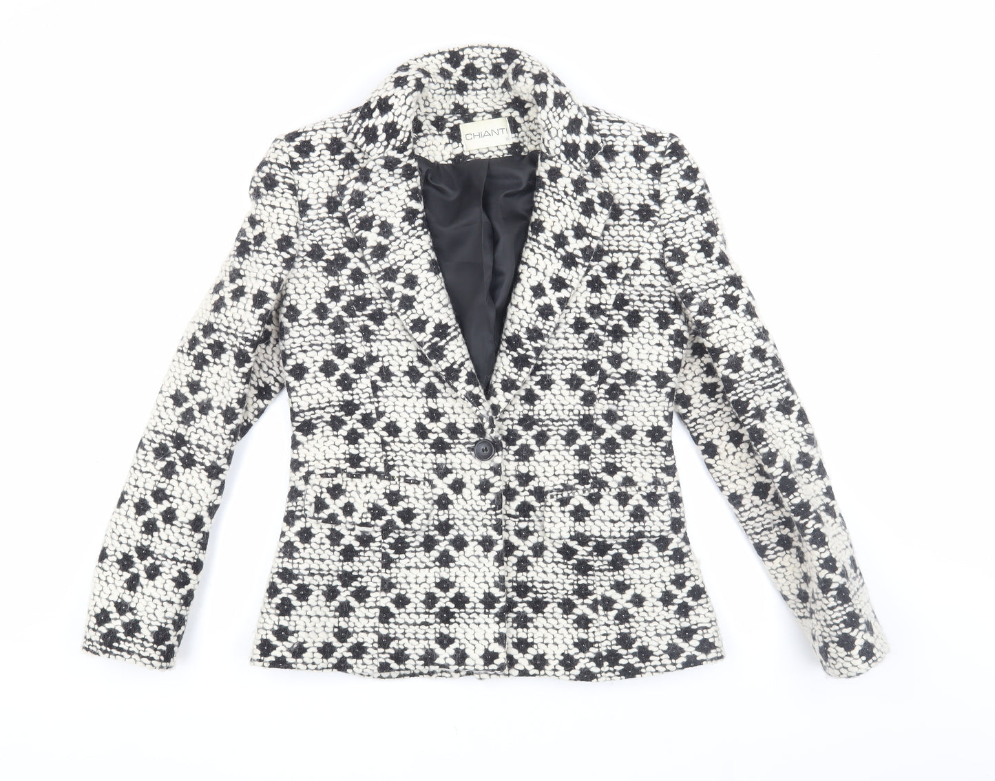 Chianti Women's Black Tweed Blazer, Size 10, Classic Style