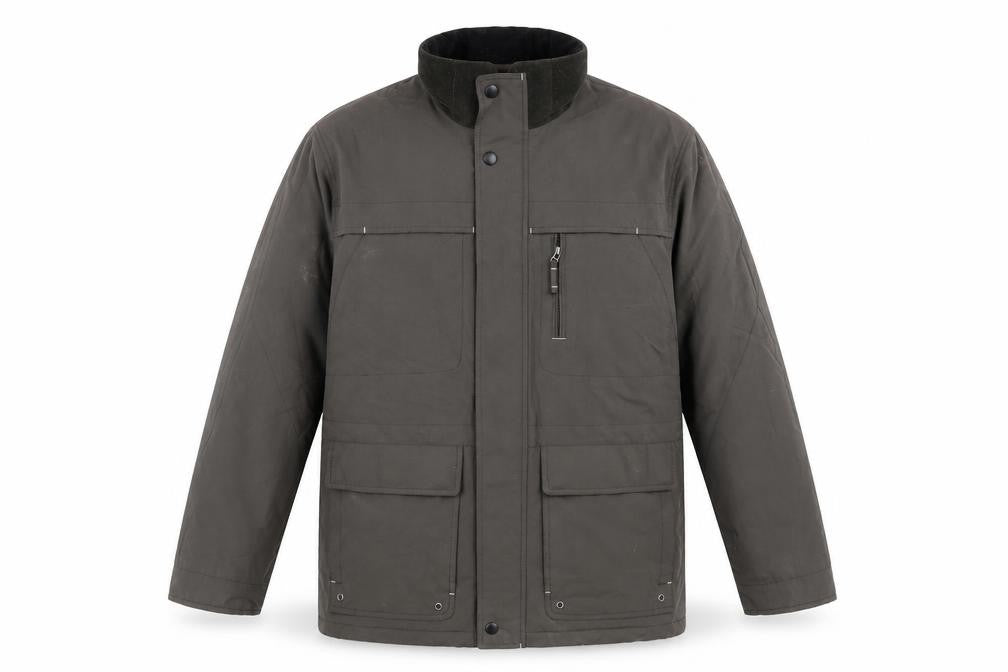 Front view of Brook Taverner Men's Green Parka Jacket L