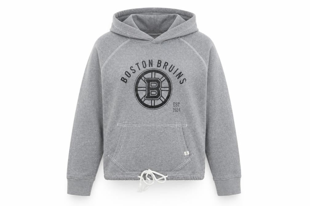 Front view of 47 Brand Grey unisex medium pullover hoodie