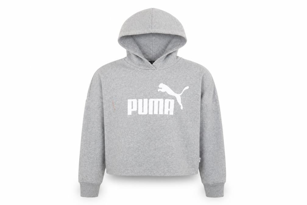 Puma Girls Grey Pullover Hoodie - 11-12 Years, Logo, Casual