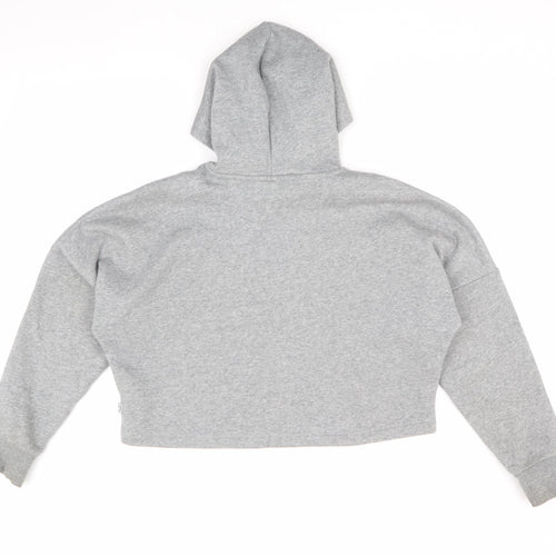 Puma Girls Grey Pullover Hoodie - 11-12 Years, Logo, Casual