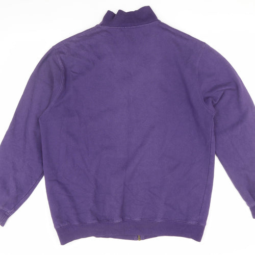 Cotton Traders Men's Purple Full Zip Jacket L