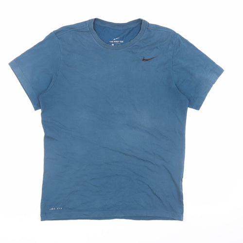 Nike Men's Blue Dri-Fit T-Shirt, Size S, Short Sleeve