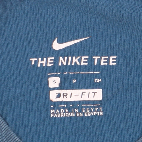 Nike Men's Blue Dri-Fit T-Shirt, Size S, Short Sleeve