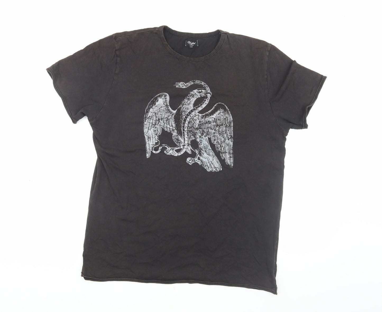 Unified Men's Black Graphic Cotton T-Shirt L