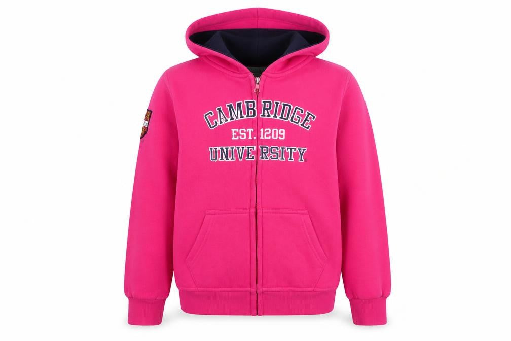 University of Cambridge Girls Pink Full Zip Hoodie 11-12 Years