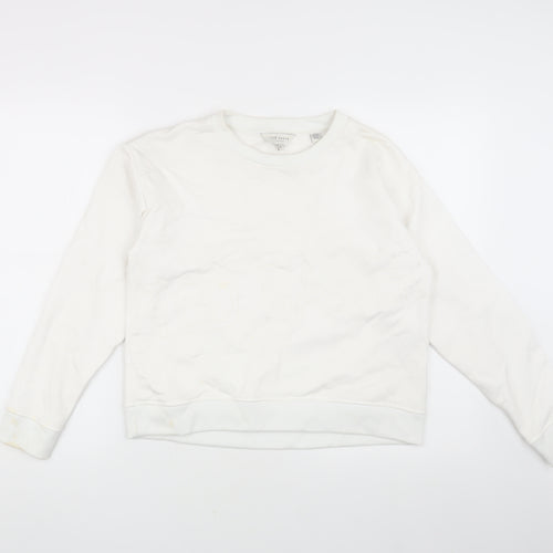 Ted Baker Women's White Pullover Sweatshirt 2XS