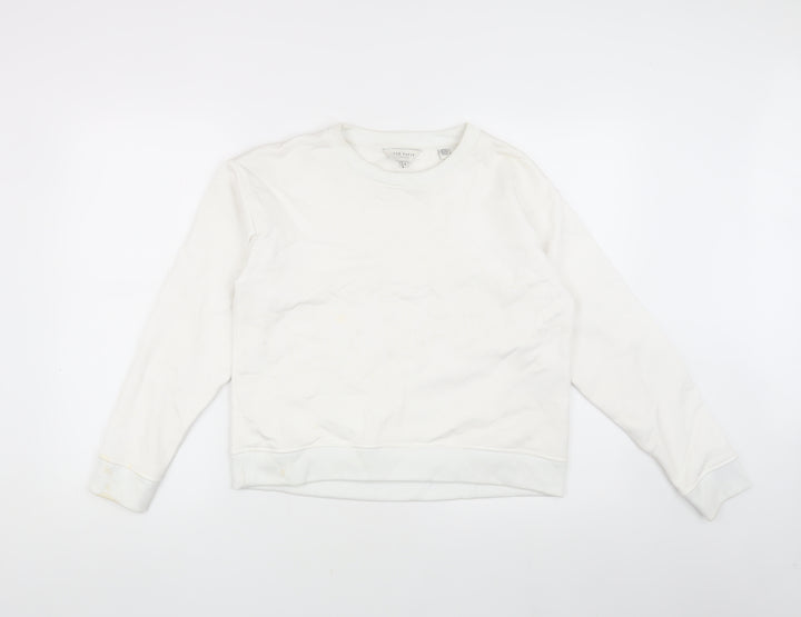 Ted Baker Women's White Pullover Sweatshirt 2XS