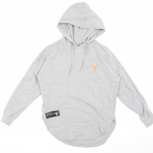 Ushi Men's Grey Pullover Hoodie XS with Logo