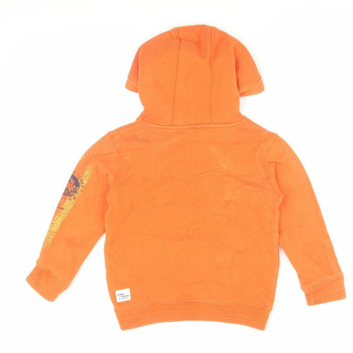 FatFace Boys Orange Pullover Hoodie, 4-5 Years, Graphic Print
