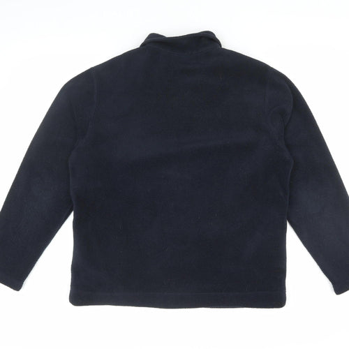 Dash Women's Black Embroidered Fleece Jacket Size 12