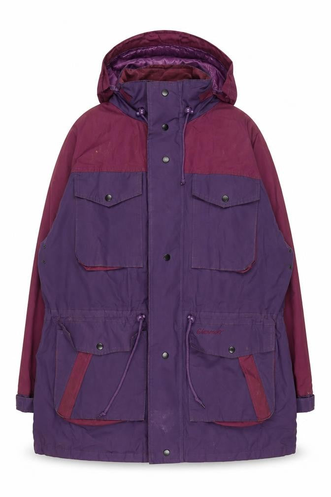 Glenmoor Unisex Purple Parka Jacket, Size M, Winter Casual