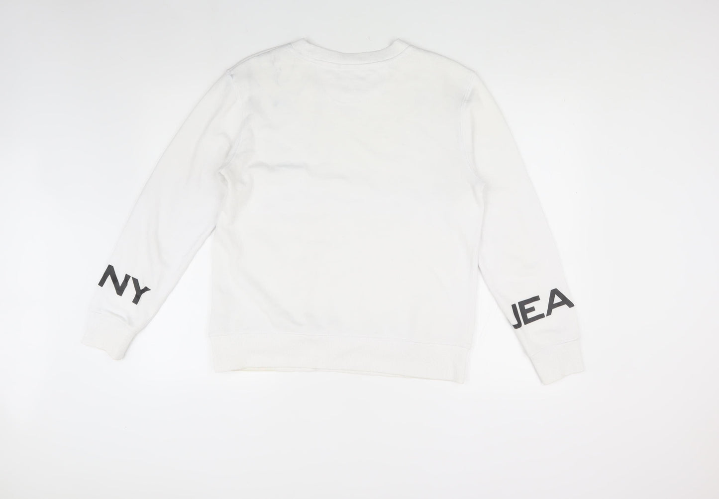 DKNY Jeans White Sweatshirt, Unisex Adult Small