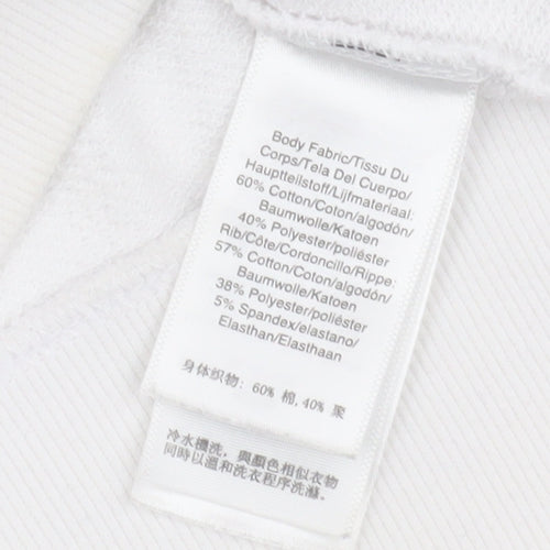 DKNY Jeans White Sweatshirt, Unisex Adult Small