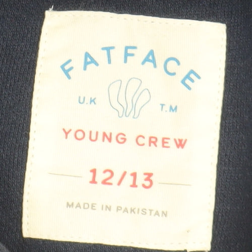 FatFace Boys Blue Full Zip Hoodie 12/13, Comfortable & Stylish