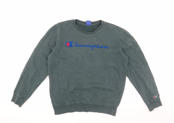 Champion Men's Green Pullover Sweatshirt M Logo