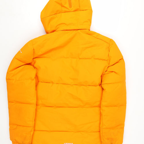 Icepeak Men's Orange Puffer Jacket Size 176, Hooded, Casual
