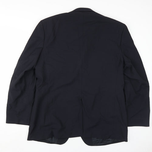 Sovereign Men's Black Blazer 44 Regular Wool Blend