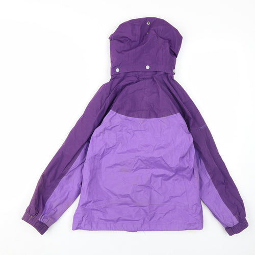 Trespass Girls Purple Parka Jacket 9-10 Years Waterproof